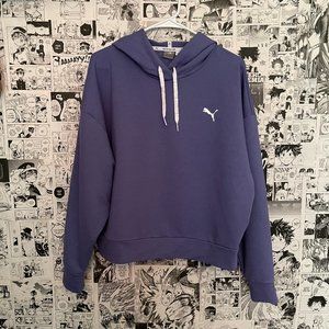 Purple Puma Crop Sweatshirt